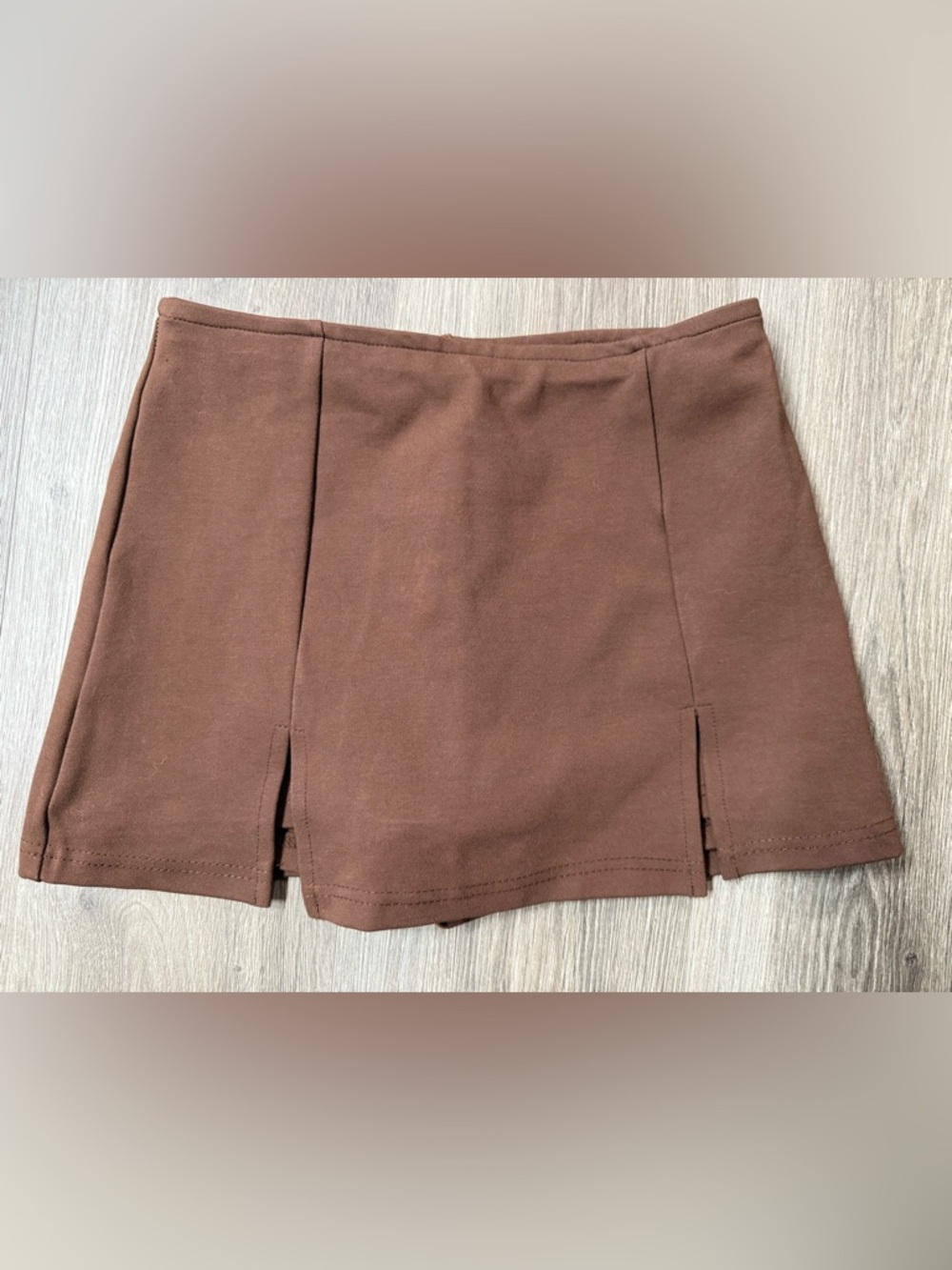 Delia’s Dolls Kill Chocolate Brown Mini Skirt W Shorts Double Slit Trendy Y2K XS